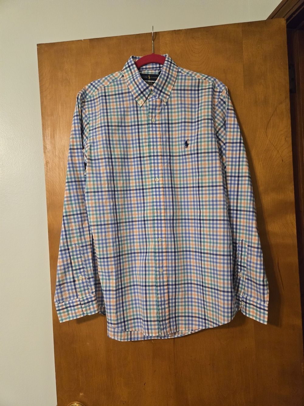 Ralph Lauren Classic Fit Checkered Long Sleeved Shirt Size M